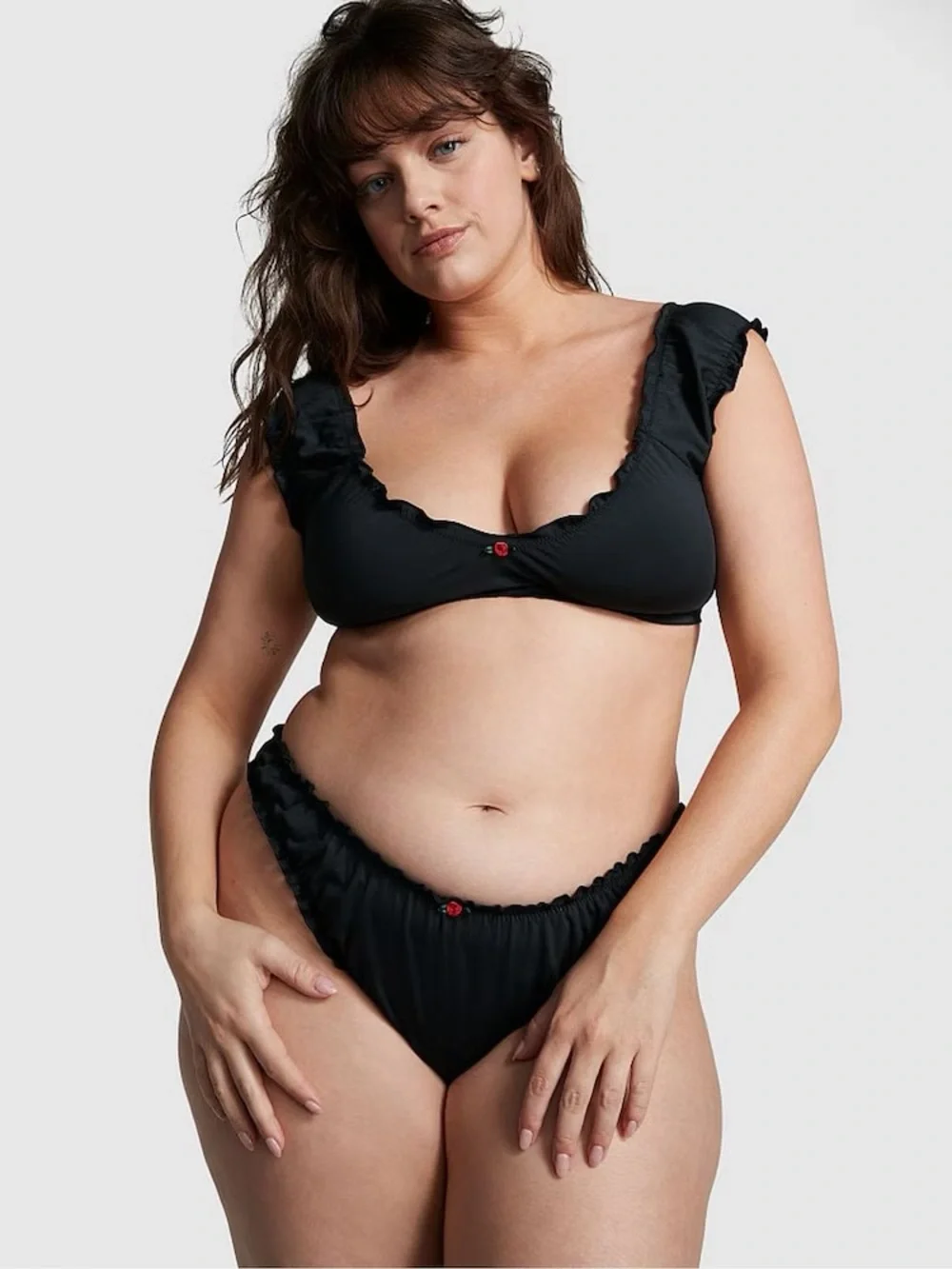 Pure Black Cheeky Frankies Bikinis Hudson Bikini Bottom